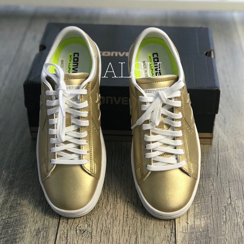 NWT Converse PL LP OX Light Gold W AUTHENTIC - Picture 4 of 8